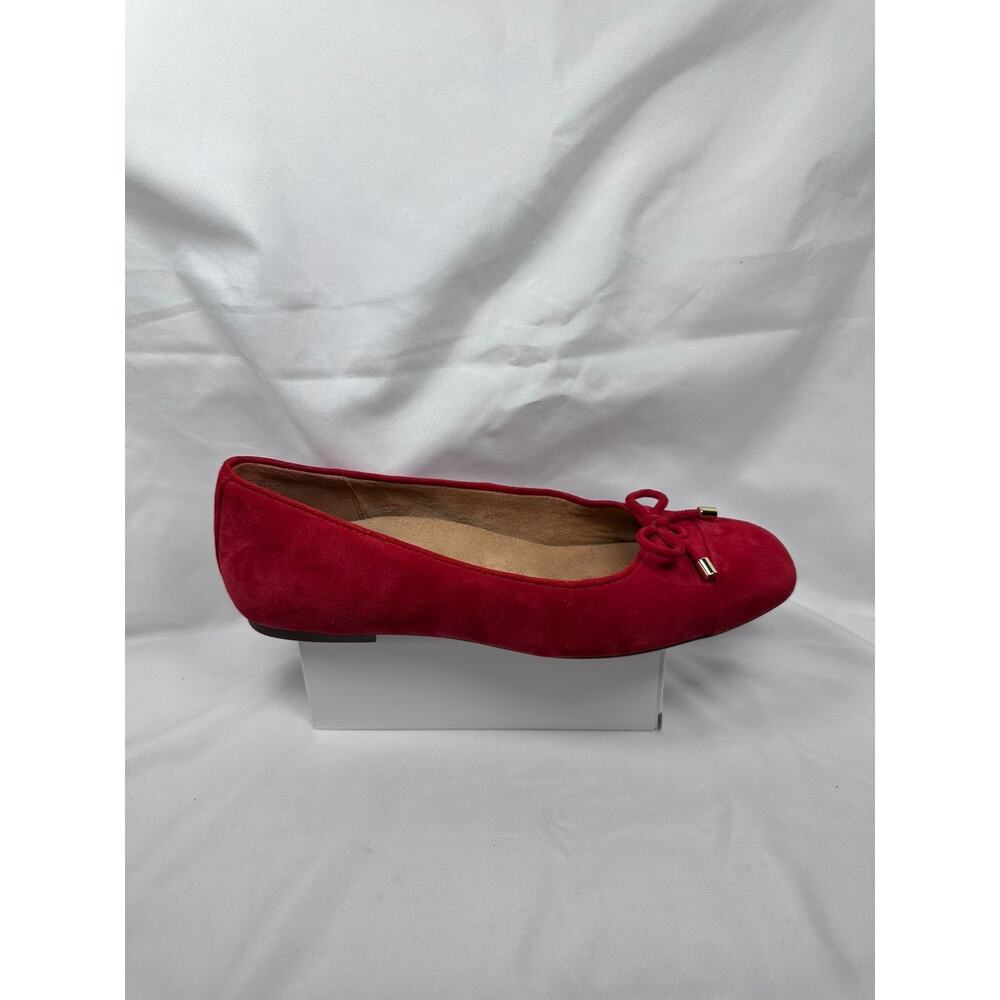 Vionic Klara Women's Size 9 M Casual Red Suede Flats Shoes With Bow - Picture 2 of 9